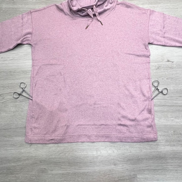 Old Navy Active Pink Heathered Cowl Neck Pullover Sweatshirt Womens Size L Top - Picture 5 of 12